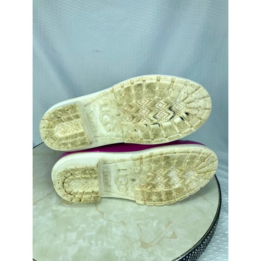 UGG Ranna Waterproof Mid Calf Rain Boots Womens 8 Girls 6 Pink Rubber Outdoor